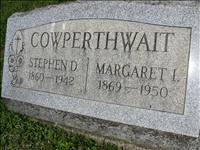 Cowperthwait, Stephen D. and Margaret I